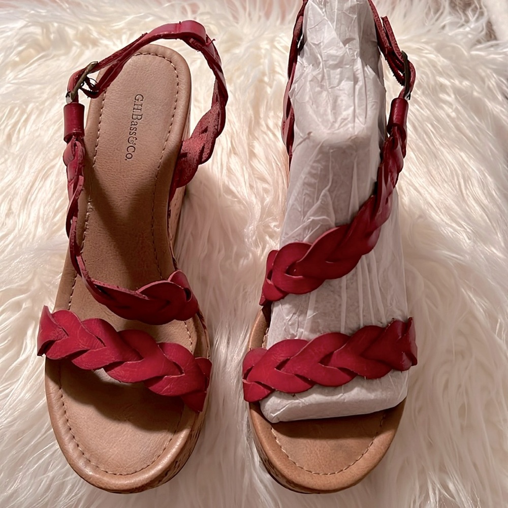 GH Bass sandals 3" wedge heel